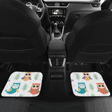 Cute Owl Pattern Front And Back Car Mats