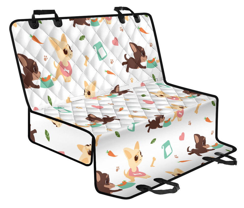 Cute Chihuahua Puppie Pattern Dog Car Seat Covers