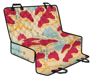 Red Bonsai Gray Sun Japanese Pattern Dog Car Seat Covers