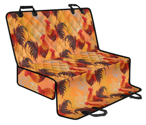 Red Rooster Chicken Cock Pattern Dog Car Seat Covers