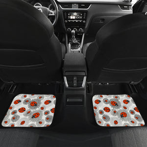 Ladybug Pattern Print Design 05 Front and Back Car Mats
