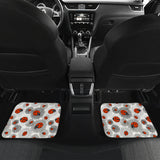 Ladybug Pattern Print Design 05 Front and Back Car Mats