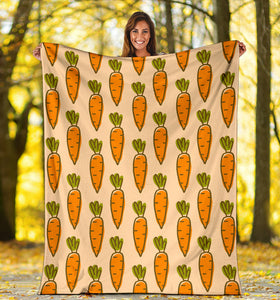 Carrot Pattern Print Design 04 Premium Blanket