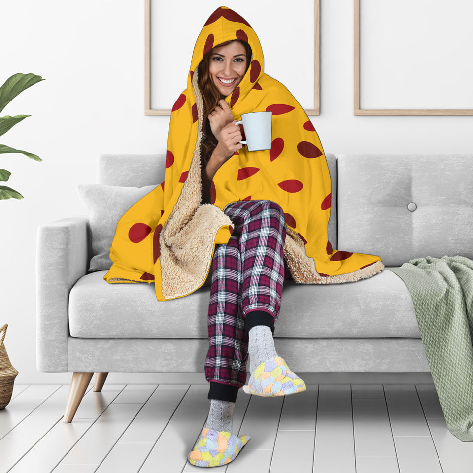 Passion Fruit Texture Hooded Blanket