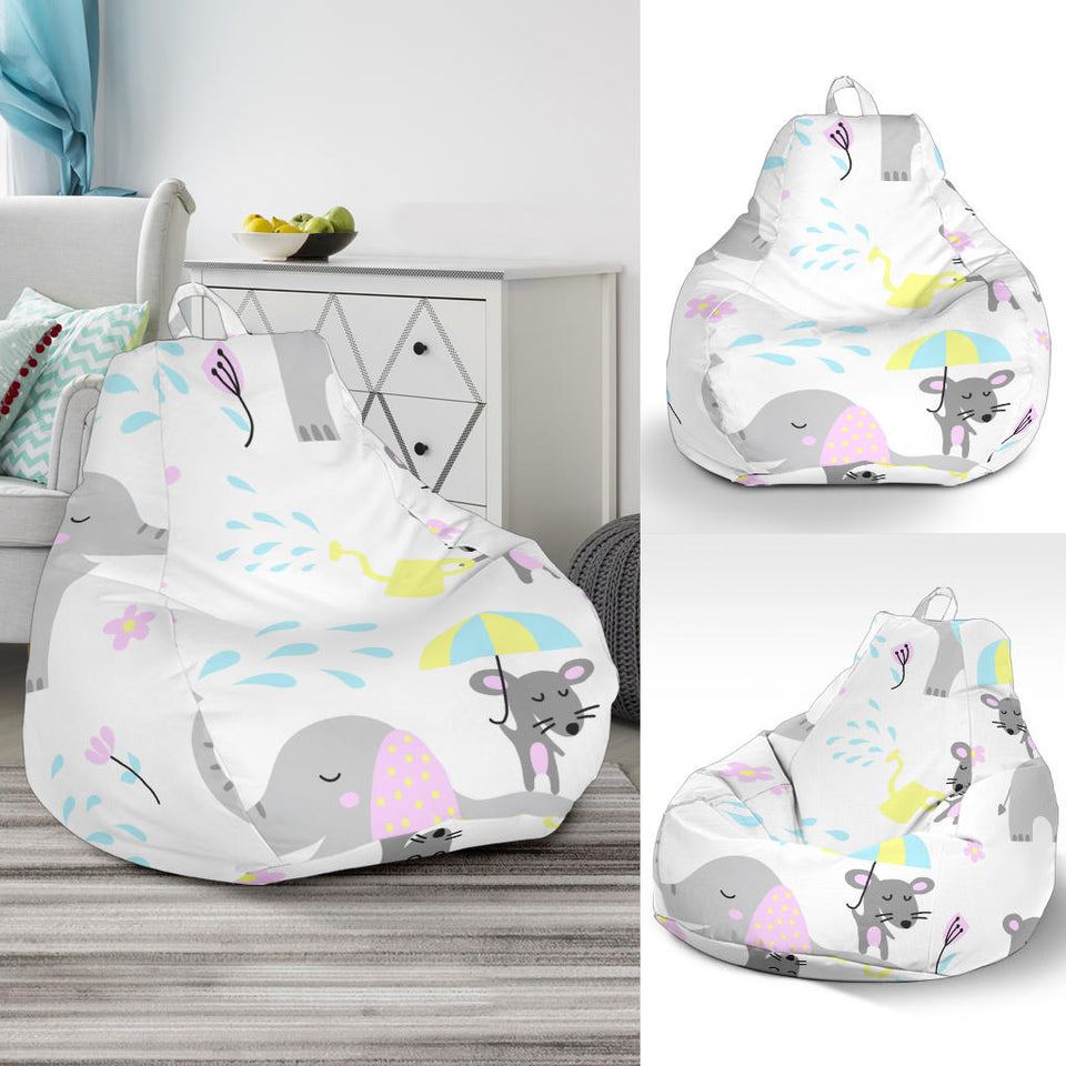 Cute Elephant Mouse Pattern Bean Bag Cover