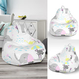 Cute Elephant Mouse Pattern Bean Bag Cover