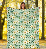 Hummingbird Pattern Print Design 01 Premium Blanket