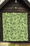 Canabis Marijuana Weed Pattern Print Design 01 Premium Quilt