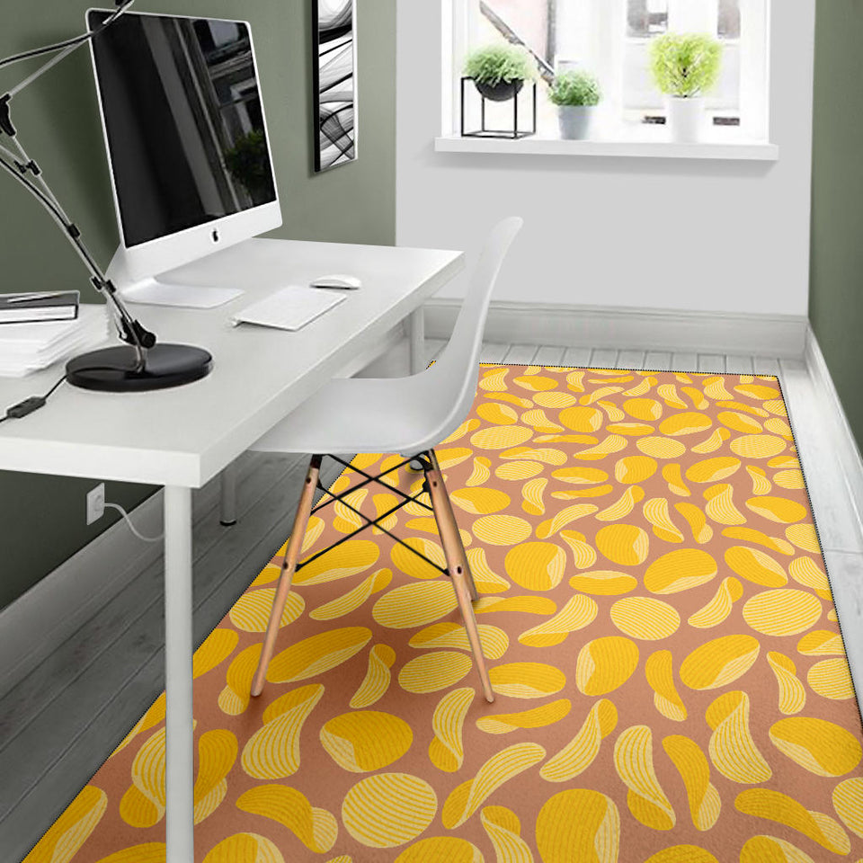 Potato Chips Pattern Print Design 01 Area Rug