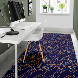 Eggplant Pattern Print Design 04 Area Rug