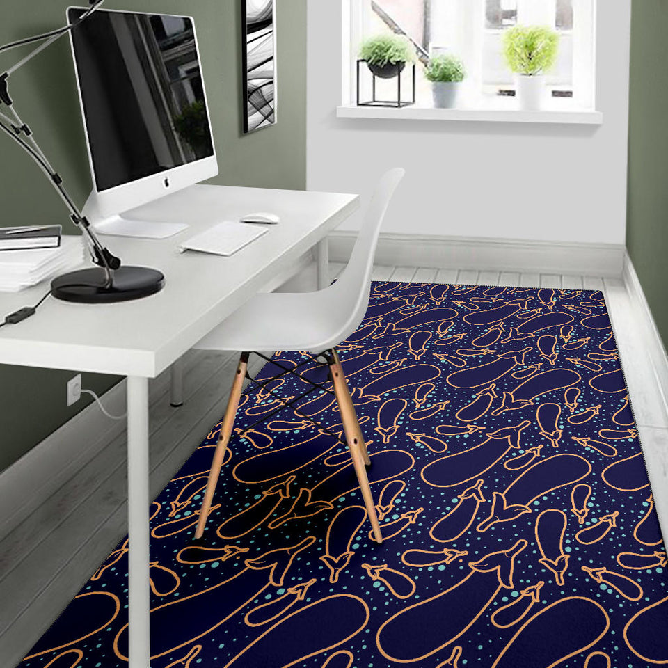 Eggplant Pattern Print Design 04 Area Rug