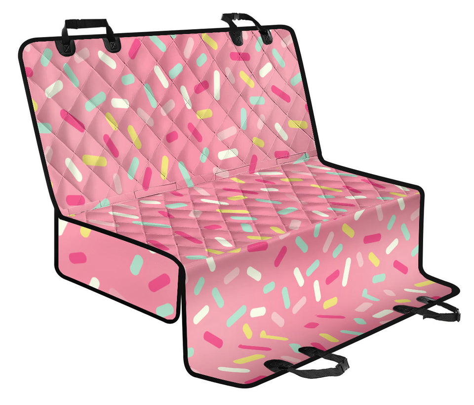 Pink Donut Glaze Candy Pattern Dog Car Seat Covers