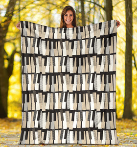 Piano Pattern Print Design 04 Premium Blanket