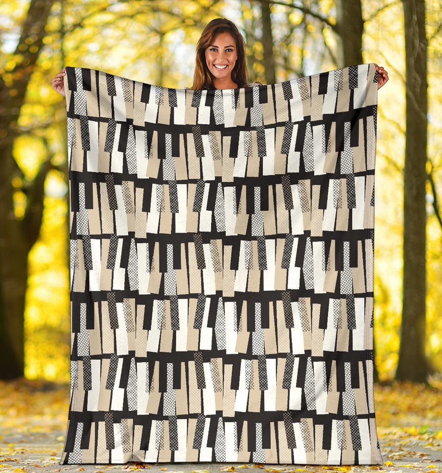 Piano Pattern Print Design 04 Premium Blanket