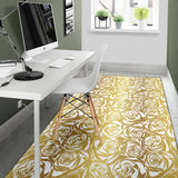 Rose Pattern Print Design 05 Area Rug