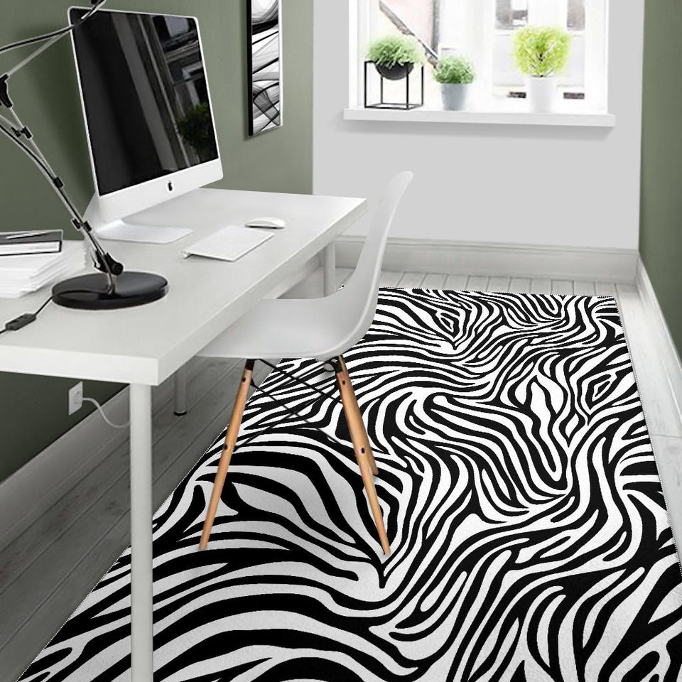 Zebra Skin Pattern Area Rug