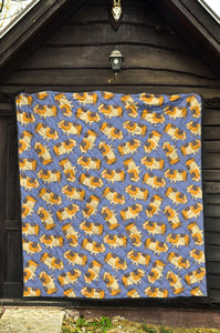 Guinea Pig Pattern Print Design 02 Premium Quilt