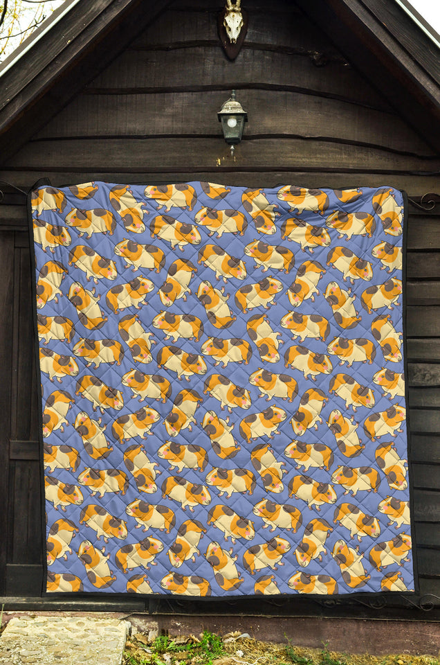 Guinea Pig Pattern Print Design 02 Premium Quilt
