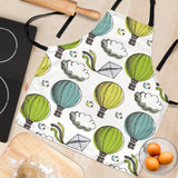 Hot Air Balloon Bird Cloud Pattern Adjustable Apron