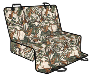 Monkey Tropical Leaves Background Dog Car Seat Covers