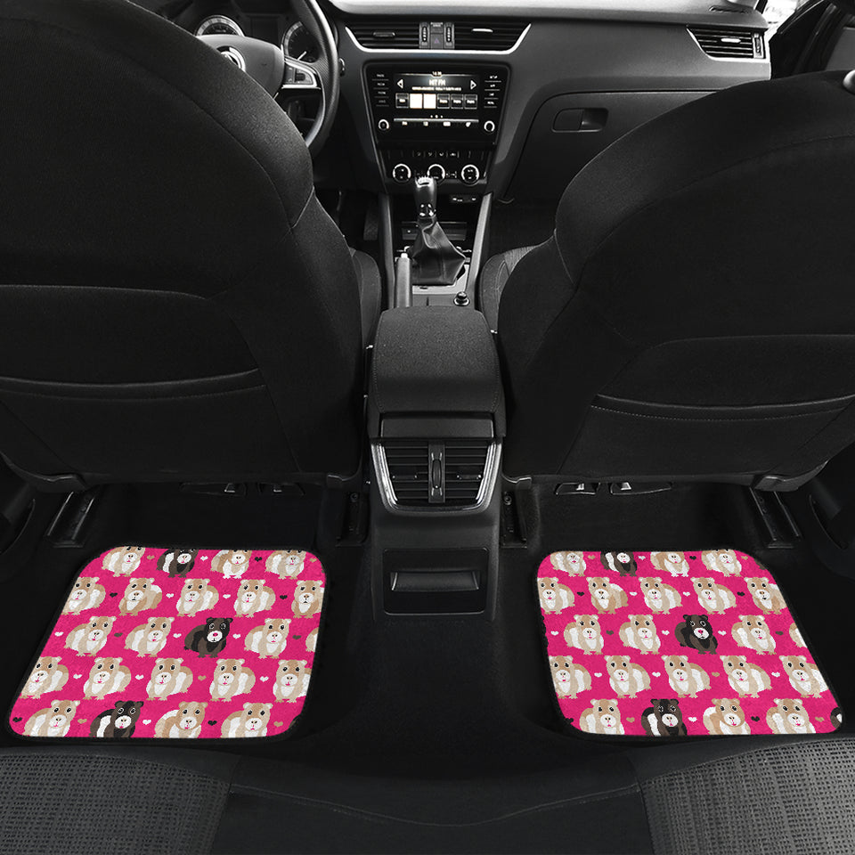 Guinea Pig Pattern Print Design 01 Front and Back Car Mats