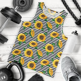 sunflowers ribbon background Men Tank Top