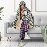 Coffee Bean Abstract Modern Pattern Hooded Blanket