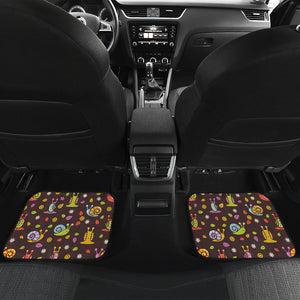 Snail Pattern Print Design 02 Front and Back Car Mats