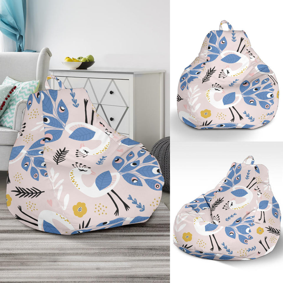Cute Peacock Pattern Bean Bag Cover