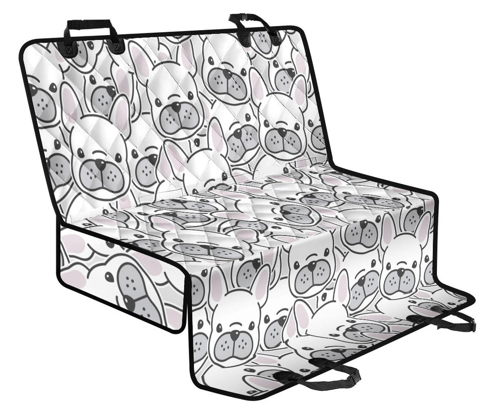 Cute French Bulldog Head Pattern Dog Car Seat Covers