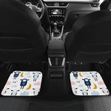 Cute Sleeping Sheep Moon Cloud Pattern Front And Back Car Mats