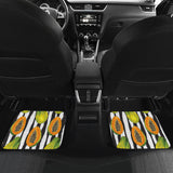Papaya Design Pattern Front And Back Car Mats