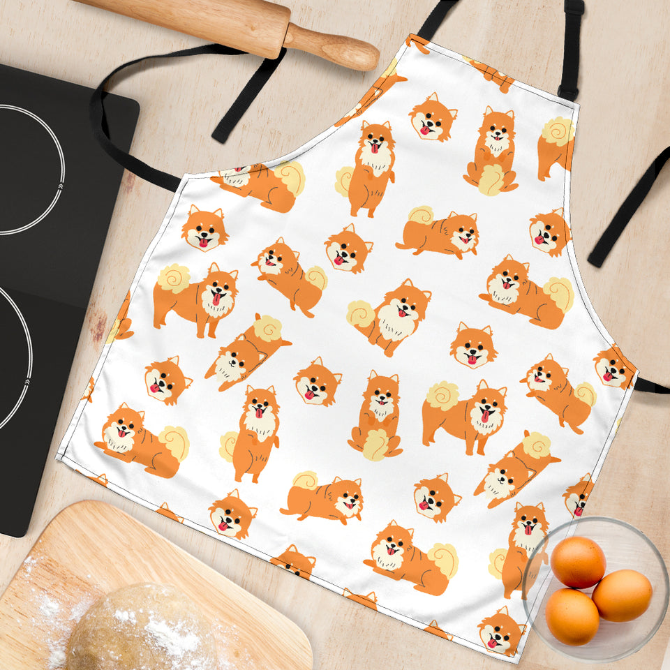 Brown Pomeranian Pattern Adjustable Apron
