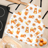 Brown Pomeranian Pattern Adjustable Apron