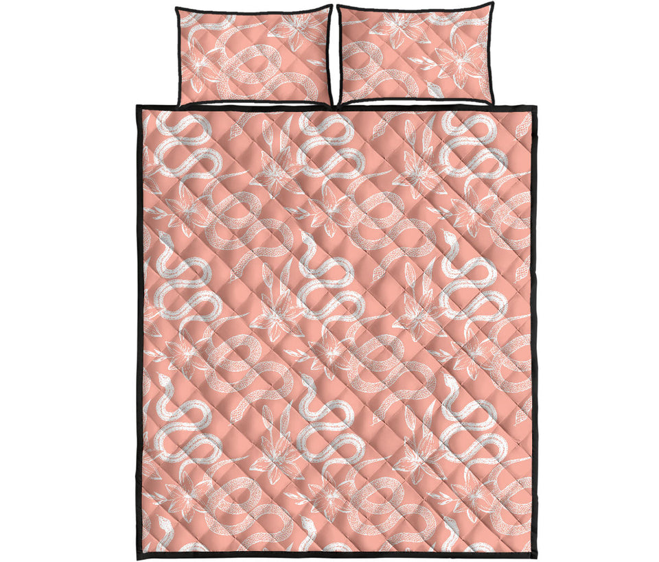 Snake lilies flower pattern Quilt Bed Set