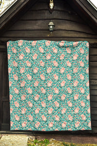 Pig Pattern Print Design 01 Premium Quilt
