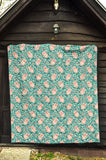 Pig Pattern Print Design 01 Premium Quilt