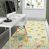 Hippopotamus Pattern Print Design 04 Area Rug