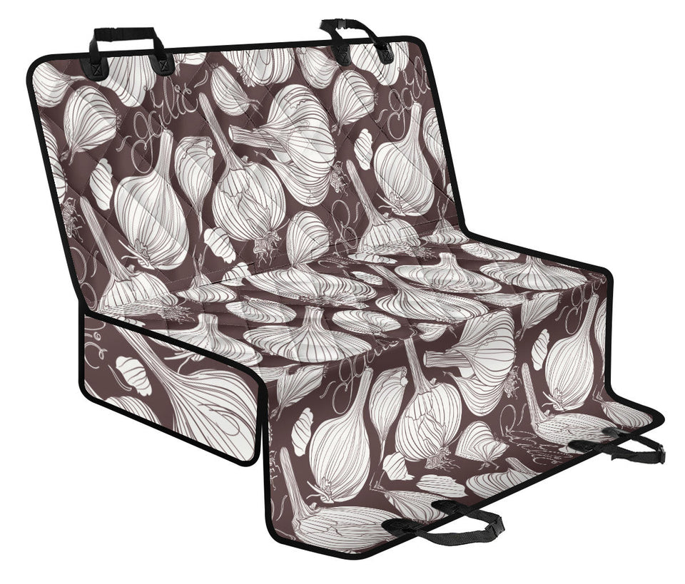 Garlic Bulb Dark Background Dog Car Seat Covers