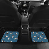 Cute Boston Terrier Dog Spattern Front And Back Car Mats