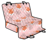 Cute Fox Pattern Pink Background Dog Car Seat Covers