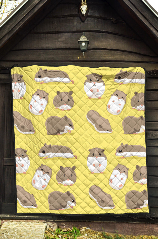 Cute Hamster Pattern Premium Quilt