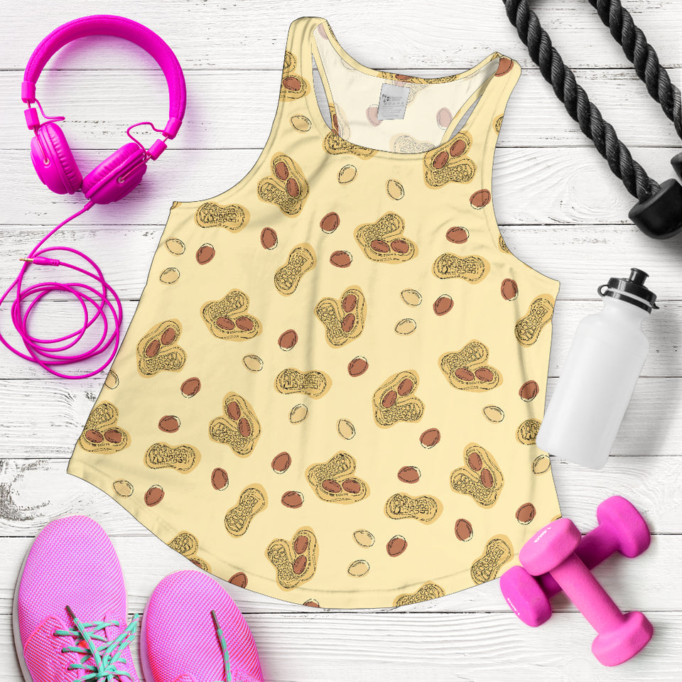 peanuts design pattern Women Racerback Tank Top