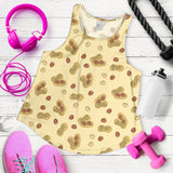 peanuts design pattern Women Racerback Tank Top