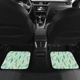 Green Peas Pattern Print Design 01 Front and Back Car Mats