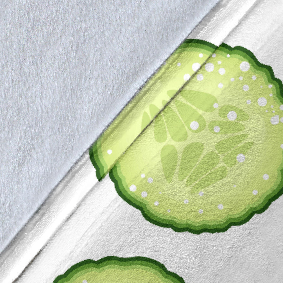 Cucumber Slices Pattern Premium Blanket