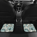 Dragonfly Butterfly Plants Insect Flower Vintage Style Pattern Front And Back Car Mats