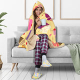Cake Cupcake Heart Cherry Pattern Hooded Blanket