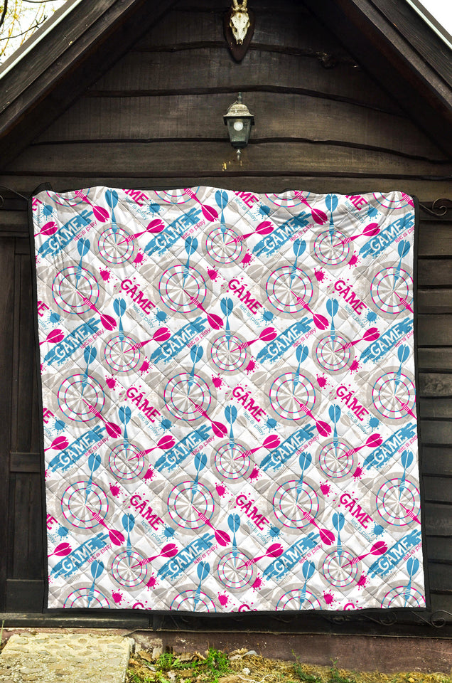 Darts Pattern Print Design 01 Premium Quilt