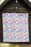 Darts Pattern Print Design 01 Premium Quilt